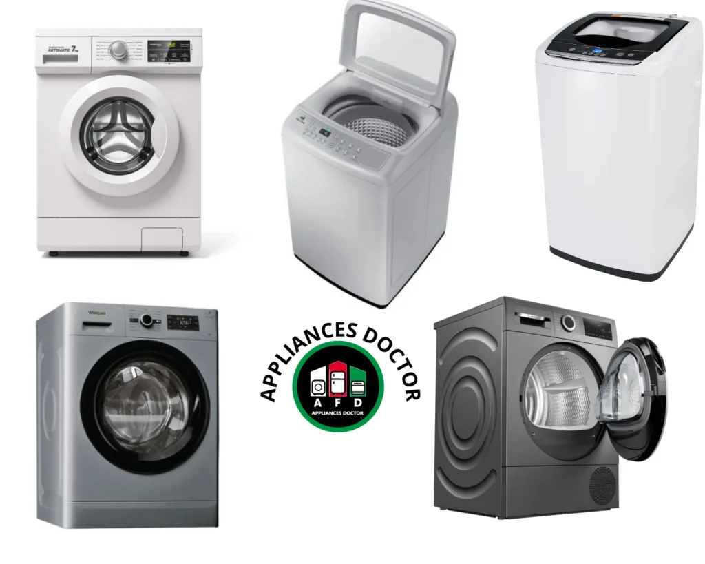 TYPES OF WASHING MACHINES WE REPAIR IN DUBAI 0588997516